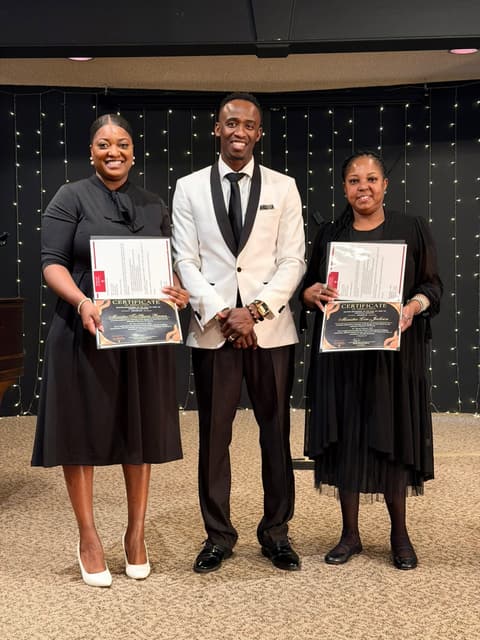 Certificates presented at the Romans 116 Church certification ceremony (10)